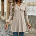 thumbnail image 2 of CHGBMOK Women's Plus Size Sweaters Fall Long Sleeve Ribbed Knit Tunic Tops Lightweight V Neck Pullover Shirts, 2 of 9