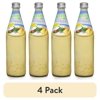 (4 pack) Kuii Drinks Coconut Milk with Nata de Coco, Pineapple, 485 mL Single Glass Bottle
