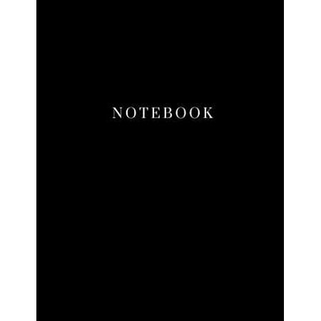 Notebook : Unlined Notebook - Large Blank Journal (8.5 X 11 Inches) - 100 Pages, Smooth Matte Black