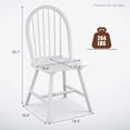 thumbnail image 2 of Spaco Set of 2 Vintage Windsor Wood Chair with Spindle Back for Dining Room-White, Lounge Chair, Dining Room Chair for Kitchen, Dining, Bedroom, Living, 2 of 8