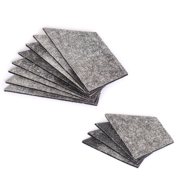 Billiard Pool Table Rubber Pocket Facings – Professional Grade Laminated Rubber & Cloth – 12-Piece Full Set (8 Corner   4 Side) – 1/8" (3 mm) Thick – Trim to Fit – Protects Rails & Narrows Pockets