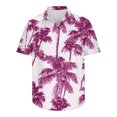 thumbnail image 4 of Blusa y camisa de manga corta con cuello vuelto Camisa casual para hombre Camisa de bolos vintage de manga corta Camisas de verano de playa cubana Camisa con botones Blusa para hombre Poliéster, 4 of 5