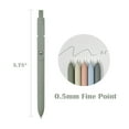 thumbnail image 2 of Wrapables Smooth Retractable Black Ink Gel Pens, 0.5mm Fine Point, for Home Office Work (Set of 5), Morandi, 2 of 9