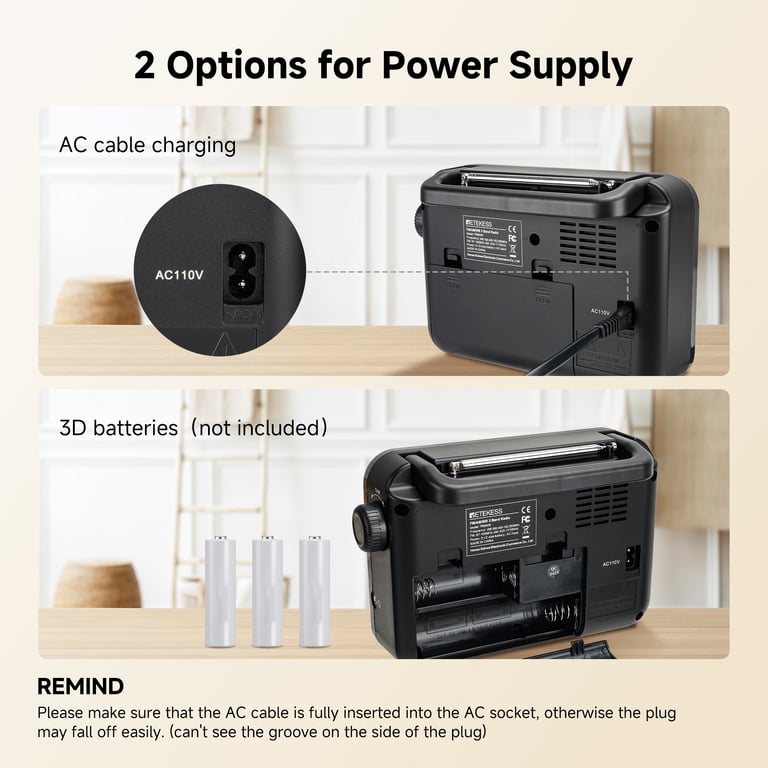 Portable AM FM Radio with Large Dial and High Power Speaker photo 3