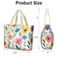 thumbnail image 3 of Tote Bag for Women - Floral Pattern Shoulder Bag - Large Utility Work Duffle Bag with Zipper Handbag for Travel, Work, Sprots, 3 of 5