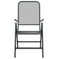 thumbnail image 2 of vidaXL Folding Garden Chairs 2 pcs Expanded Metal Mesh Anthracite, 2 of 5