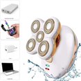 thumbnail image 3 of 4-Head Electric Hair Remover & Shaver, Eu Plug, 1 Set (Shaver, Manual, Brush, Charging Cable) - for Women Legs Removal Device with Led Light Shaver for Women Personal Care Products Makeup Organizers, 3 of 8