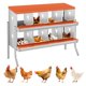 thumbnail image 1 of QinaQin Caja nido para gallinas de 6, 8 o 10 huecos, fabricada en acero galvanizado resistente al óxido, fácil recolección de huevos y limpieza, 1 of 7