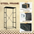 thumbnail image 4 of 4 Drawer Vertical Storage Dresser seamless gothic style with Wood Top Fabric Pull Drawers, 4 of 8