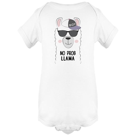 No Prob Llama Cool Cartoon Bodysuit Infant -Image by Shutterstock,  6 Months