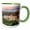 Green/White, variant on 3drose, Italy, Sicily, Messina Province. Novara Di Sicilia at Sunset., 11oz Two-tone Red Mug