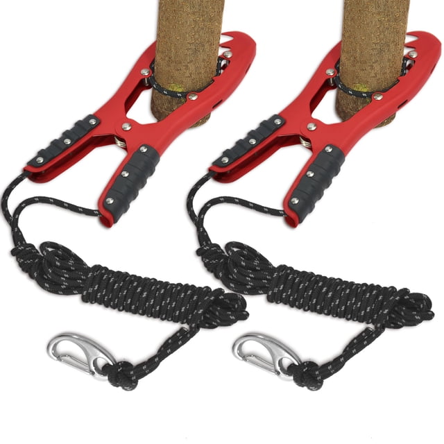 Paracord Antidious Kayak Grip Anchor, 5 m, 2 unidades, color rojo