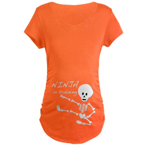 CafePress - Ninja Skeleton Maternity Dark T Shirt - Maternity Dark T-Shirt