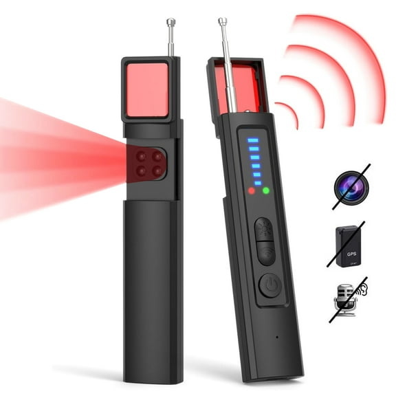 Emlimny Hidden Camera Detectors, GPS Tracker Detector, Portable Spy Camera Finder Hidden Device for Car, Home,Hotel,Travel, Office, 6 Levels Sensitivity (Black)