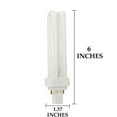 thumbnail image 3 of Sylvania 18W CF18DD/835/ECO G24D-2 2-Pin Compact Fluorescent Light Bulb, 3 of 5