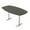 Asian Night w/Silver Base, variant on Arc Boat Bistro Height Meeting Table T-Shaped Metal Base 46x84 Bar Table