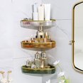 thumbnail image 2 of Bathroom Storage Shelf Save Space Draining Sturdy Wall-mounted Bathroom Corner Storage Shelf, 2 of 4