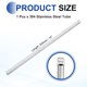 thumbnail image 2 of Tubo de acero inoxidable Uxcell 304, 7 mm OD, 4 mm ID, 254 mm de longitud, tubo recto metálico sin costura, 1.5 mm de grosor, tubería soldable para proyectos de bricolaje., 2 of 7