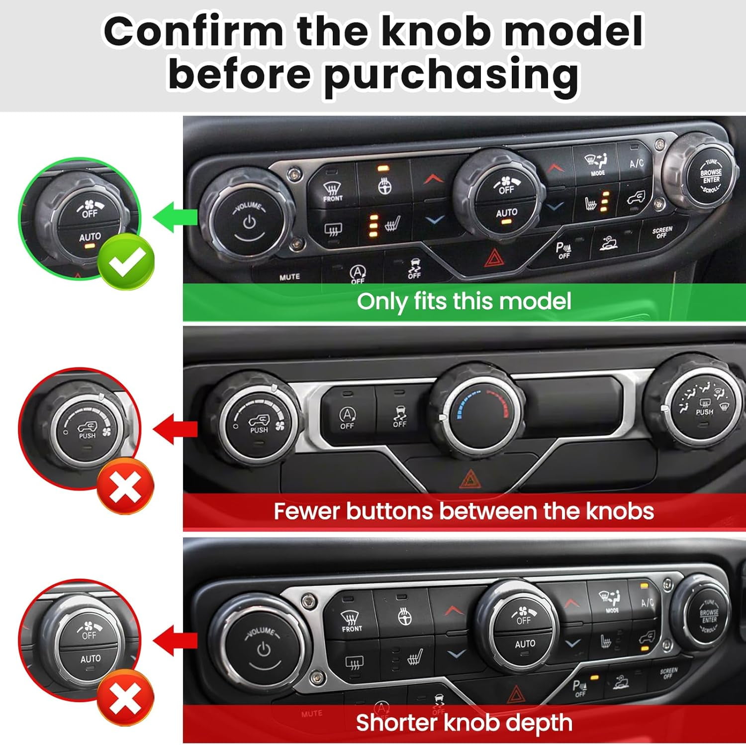 DIAMOOKY Jeep Wrangler & Gladiator Accessories Metal Button Knob Cover, Window Switch Button Cover Volume Radio Air Conditioner Headlight Switch Knob Cover,8PCS,Pink