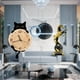 thumbnail image 2 of Reloj de pared moderno, colección de estatuas, figura de caballo, escultura animal, adorno, ligero, sin , reloj colgante para dormitorio, sala d, 2 of 8