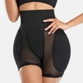 thumbnail image 2 of Elainilye Fashion Womens Pants Padded Hip Enhancer Athletic Shorts Mesh Seamless Underwear Stretch High Waist Body Shaper,Black, 2 of 8