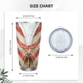thumbnail image 4 of Picia Patriotic Butterfly Floral Pattern 20 oz Tumbler Stainless Steel Vacuum Insulated Coffee Ice Cup Double Wall Travel Flask Dual Lid Water Bottle, Eco-friendly Car Cup, 4 of 8