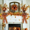 thumbnail image 5 of Dalrosia 2PCS Fall Bows for Wreaths Decorations for Home, Halloween Tree Topper Bow, Thanksgiving Bow with Orange Buffalo Plaid Burlap Front Door Outdoor, 5 of 5