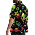 thumbnail image 3 of Alien Men's Casual Hawaiian Shirt Printed Button Down Short Sleeve Summer Beach Shirts Unisex, 3 of 6