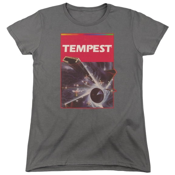 Atari Tempest Box Art S/S Women's Tee Charcoal