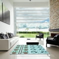 thumbnail image 7 of Ahgly Company Machine Washable Indoor Rectangle Transitional Green Area Rugs, 2' x 5', 7 of 7