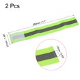 thumbnail image 2 of Uxcell Reflective Bands for Arm Wrist Ankle Leg 11x1.5 Inch Strip Wide for Cycling Running Walking Green 2 Pack, 2 of 5