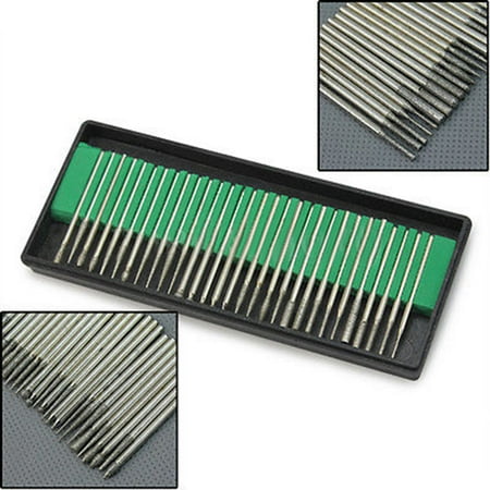 

Bluethy 30Pcs Diamond Burr Bits Drill for Glass Stone Engraving Etching Rotary Tool Set