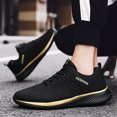 thumbnail image 5 of Men's Black and Red Lightweight Breathable Sneakers, Cushioned Non-Slip Running and Walking Shoes for Jogging, Gym Workouts, and Casual Sportswear, 5 of 6