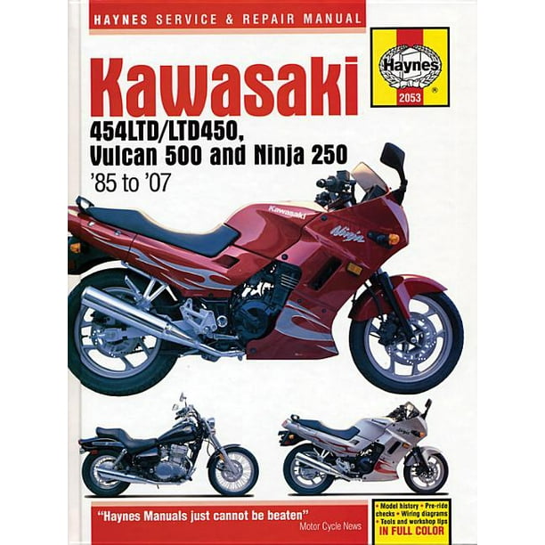 kylling Watt Opdatering Haynes Service & Repair Manual: Kawasaki 454ltd/Ltd450, Vulcan 500 Ninja  250 '85 to '07 (Paperback) - Walmart.com
