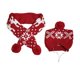 thumbnail image 2 of RV Gorro de disfraz de perro de Navidad y bufanda de punto - Accesorios lindos para disfraces de mascotas Ropa de abrigo de invierno para gato B(L) Rojo Verde, 2 of 5