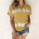 thumbnail image 1 of Fiudx Tops para Mujer Camiseta Estampada a La Moda para Mujer, Blusa de Manga Corta, Tops Informales con Cuello Redondo, 1 of 3