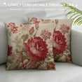 thumbnail image 3 of GOSMITH Decorative Throw Pillow Covers Square Cushion Case Pink Red Old Textured Pattern Vintage Pillow Cover for Sofa Couch Chair, 3 of 5