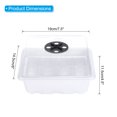 thumbnail image 2 of Unique Bargains Kit de Bac d'Ensemencement 12 Cellules avec Dômes d'Humidité Réglables et Base pour la Plantation en Serre, Blanc, 2 of 7