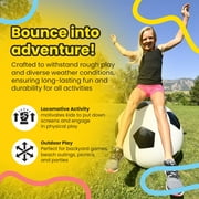 4FUN Giant Inflatable Durable Soccer Ball with Pump, 30 Inch, Black & White