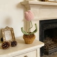 thumbnail image 4 of Qiweii Hand Knitted Yarn Tulip Planter Artificial Floral Potted Decor, 4 of 6