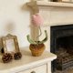 thumbnail image 3 of Bonsái Tejido Maceta de tulipanes de ganchillo hecha a mano con flores de hilo para decoración del hogar, oficina, escritorio o coche, regalo de primavera (rosa, 1 pieza) Rkxzt, 3 of 8