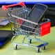 thumbnail image 1 of Mini supermercado Handcar Shopping Utility Cart Casa de muñecas Muebles Accesorios, 1 of 6