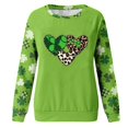 thumbnail image 2 of St Patricks Day Shirt Women Trendy 2025 Fashion Sweater Long Sleeve Crew Neck Clover Fashion Pullover Clothes, 2 of 3