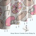 thumbnail image 6 of Pink Football Shower Curtain 36"x72" ,Bathroom Decorative Shower Curtains Set with 12 Hooks,Modern Waterproof Washable Shower Curtain, 6 of 6