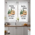 thumbnail image 2 of Camping Curtains 54 Inch Length, Sheer Curtains for Bedroom Living Room Window Fall Summer Nature Forest Car Tree Moon Rod Pocket Voile Drapes Kitchen Curtains Small Half Window 42"x54" 2 Panels, 2 of 7