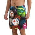 thumbnail image 2 of Adobk Easter Egg Print Men's Swim Trunks Hawaiian Bathing Suit Swimsuits Beach Shorts with Pockets-3X-Large, 2 of 6