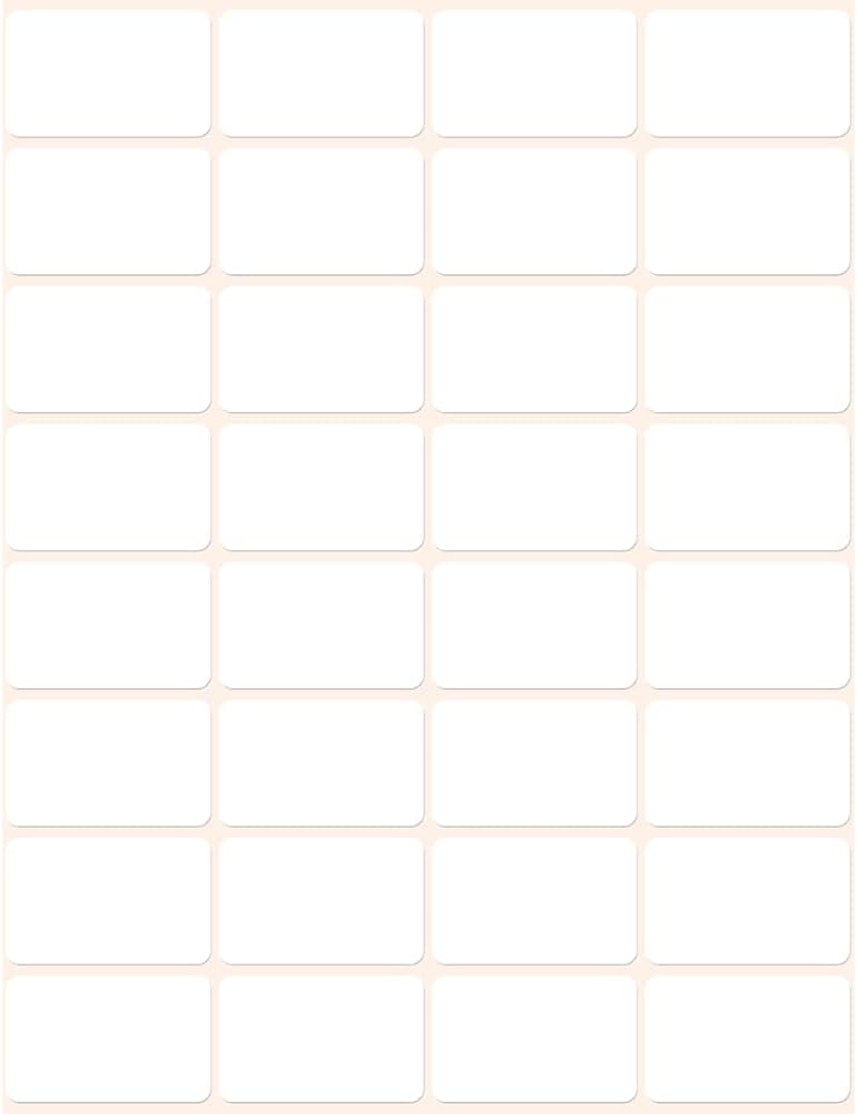 Avery Manual Labels, White, 29 x 18 mm - self-adhesive labels (White, 29 x 18 mm, White, Rounde