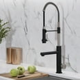 thumbnail image 6 of KRAUS Artec Pro Spot Free Finish 2-Function Commercial Style Pre-Rinse Kitchen Faucet with Pull-Down Spring Spout and Pot Filler, Stainless Steel/Matte Black, 6 of 16