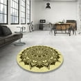 thumbnail image 3 of Ahgly Company Indoor Square Patterned Dark Bronze Brown Area Rugs, 8' Square, 3 of 6