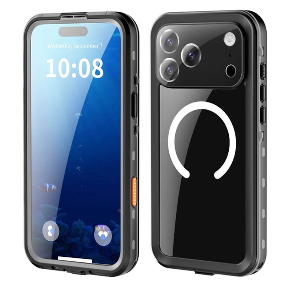 LinQingQ iPhone 15 Waterproof Shockproof Dustproof Case - Heavy Duty/360 Full Body/Military Grade/Protective/Rugged 【8FT Drop Proof】 Built in Screen/Camera Protector